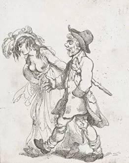 Images Dated 30th April 2020: Drunken Lovers, March 15, 1798. March 15, 1798. Creator: Thomas Rowlandson