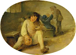 Sitting On Ground Prints: Drunken Peasant, c1633-1634. Creator: Adriaen Brouwer