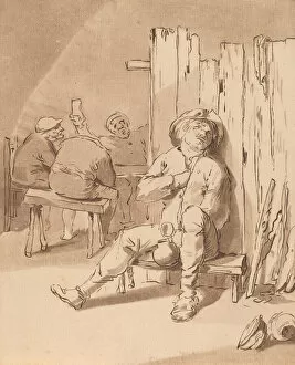 Bernard Schreuder Gallery: Drunken Peasant at an Inn, 1775. Creator: Bernhard Schreuder