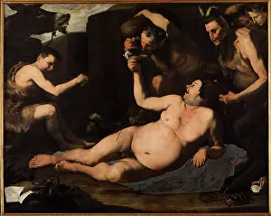 Bacchante Prints: Drunken Silenus, 1626. Creator: Ribera, Jose (Jusepe), de (1591-1652)