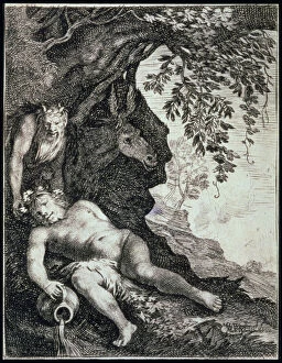 Unconscious Gallery: The Drunken Silenus, 17th century. Artist: Moses van Uyttenbroeck
