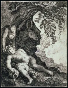 Revelry Prints: The Drunken Silenus, 17th century. Artist: Moses van Uyttenbroeck