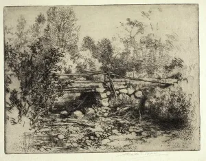 1914 Prints: The Dry Brook, 1914. Creator: Franklin Tyler Wood