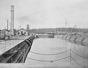 Graving Dock Prints: Dry Dock at Esquimalt, British Columbia, c1897. Creator: Unknown
