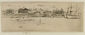 Dry Dock Gallery: Dry Docks, Southampton, 1887. Creator: James Abbott McNeill Whistler