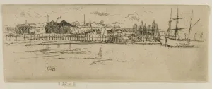 Graving Dock Prints: Dry Docks, Southampton, 1887. Creator: James Abbott McNeill Whistler