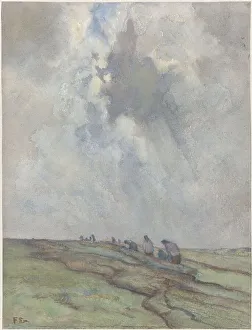 Drying Prints: Drying nets, 1872-1944. Creator: Frans Smissaert
