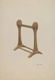 Rack Prints: Drying Rack, c. 1940. Creator: Mary Hansen