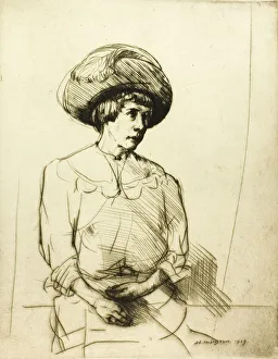 Drypoint Collection: Drypoint Number Two: Portrait, 1909. Creator: Donald Shaw MacLaughlan