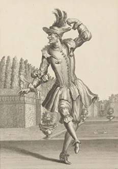 Berain Jean Prints: Du Moulin in Peasant Garb Dancing at the Opera. n. d. Creator: Jean Berain