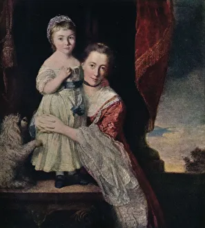 Georgiana Spencer Gallery: Duchess of Devonshire as a Child with Georgina, Countess of Spencer, 1760-61, (c1927)