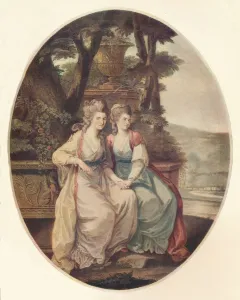 Lady Georgiana Spencer Gallery: The Duchess of Devonshire and Lady Duncannon, 1782. Artist: William Dickinson