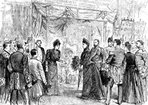 Display Prints: The Duchess of Edinburgh visiting a stall in the Edinburgh International Exhibition