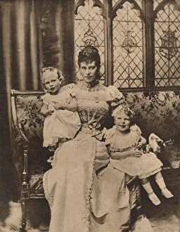 Sitting On Knee Collection: The Duchess of York with her two sons, Princes Edward and Albert, c1897 (1935)