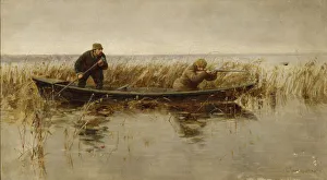 Duck hunt, Second Half of the 19th century. Artist: Silvanovich, S. (active 1860s-1880s) Duck hunt, Second Half of the 19th century. Artist: Silvanovich, S. (active 1860s-1880s)