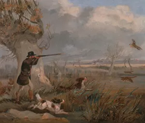 Aiming Collection: Duck Shooting, ca. 1825. Creator: Henry Thomas Alken