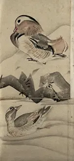 Behaviour Prints: Two ducks in a landscape, (unknown date). Creator: Unknown