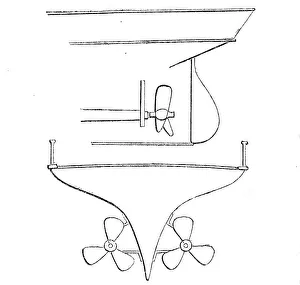Propellers Prints: Dudgeon's new double-screw steam-ship Flora, 1862. Creator: Unknown