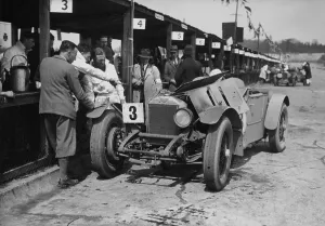 Pits Prints: Dudley Froy with the 4.5 litre Invictas type, at Brooklands, Surrey, 1931