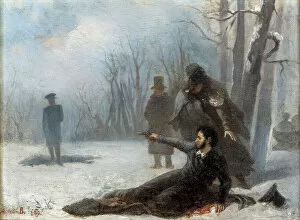 Images Dated 22nd May 2018: Duel between Alexander Pushkin and Georges d Anthes