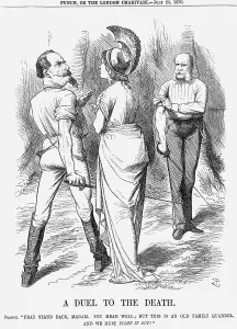 Tense Prints: A Duel to the Death, 1870. Artist: Joseph Swain