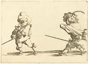Duelling Gallery: Duel of Two Dwarfs. Creator: Stefano della Bella