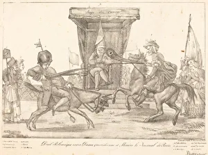 Ferdinand Victor Eug And Xe8 Prints: Duel Polemique, 1821. Creator: Eugene Delacroix
