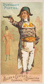 Duelling Prints: Duelling Pistol, from the Arms of All Nations series (N3) for Allen &amp