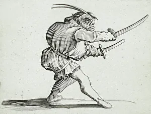 A Duellist with a Sword and a Dagger, 1616. Creator: Jacques Callot