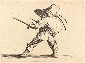 Duellist with Sword and Dagger, c. 1622. Creator: Jacques Callot