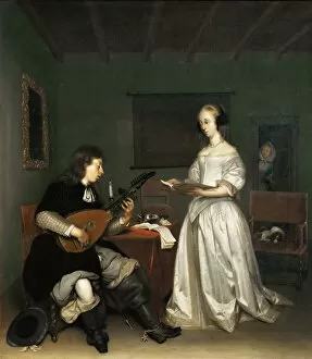 The Duet: Singer and Theorbo Player, 1669