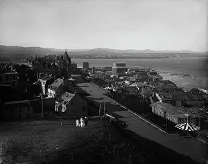 Dufferin Terrace & Chateau Frontenac, Quebec, between 1890 and 1906. Creator: Unknown. Dufferin Terrace & Chateau Frontenac, Quebec, between 1890 and 1906. Creator: Unknown