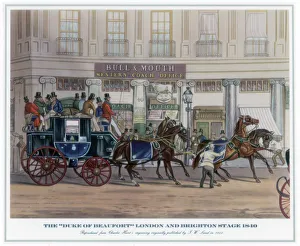 The Duke of Beaufort London and Brighton Stage, 1840, (1841). Artist: JW Land