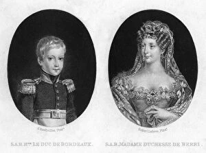 Images Dated 29th January 2007: Duke of Bordeaux and the Duchess of Berri
