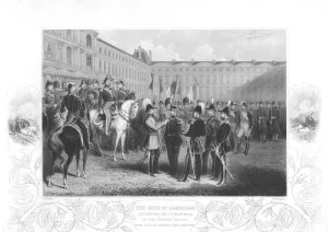 Prince George Prints: The Duke of Cambridge presenting the Crimean Medal to French soldiers, 1856
