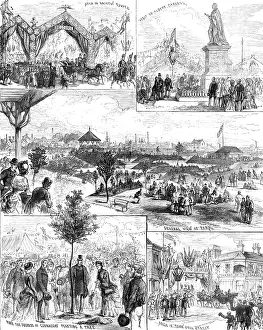 Connaught Duke Of Prints: The Duke and Duchess of Connaught opening the People's Park at Great Grimsby, 1883