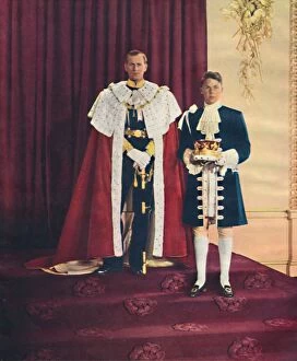 Queen Elizabeth Ii Gallery: The Duke of Edinburgh and his page, 1953. Artist: Sterling Henry Nahum Baron