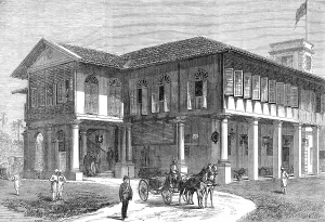 Saxe Coburg And Gotha Duke Of Prints: The Duke of Edinburgh at Penang: house occupied by the Duke, 1870. Creator: Unknown