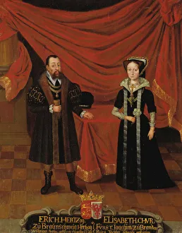 Duke Erik I of Brunswick-Calenberg and Duchess Elisabet, Princess of Brandenburg, c16th century. Creator: Anon