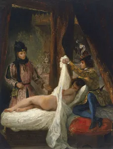 Eugène 1798 1863 Prints: The Duke of Orleans showing his Lover, c. 1826. Artist: Delacroix, Eugene (1798-1863)