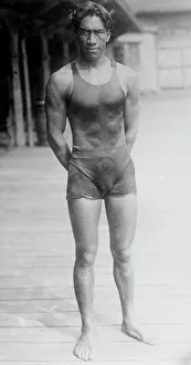 Hawaii Prints: Duke P. Kahanamoku, between c1910 and c1915. Creator: Bain News Service