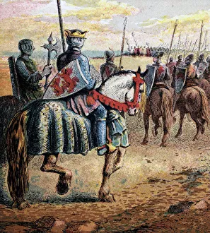 Duke Robert Prints: Duke Robert Goes To Palestine, 11th century, (c1850)