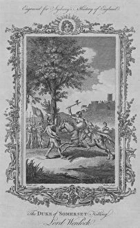 Duke Of Somerset Gallery: The Duke of Somerset killing Lord Wenlock, 1773. Creator: William Walker