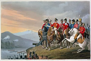 The Duke of Wellington and his Staff Crossing the Bidassoa and Entering France, 1813 (1816)