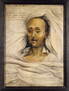 Duke William V of Bavaria on his deathbed, 1550. Artist: Mielich (Muelich), Hans (1516-1573)