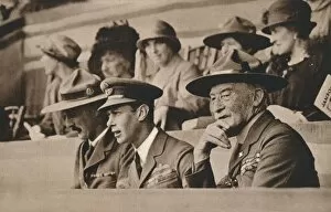 The Duke of York (later King George VI) with Lord Baden-Powell at a Jamboree, Wembley, 1924