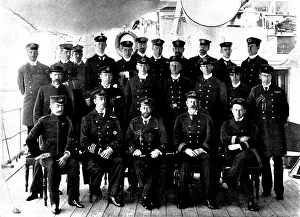Duke Prints: The Duke of York and his officers on board the 'Crescent'