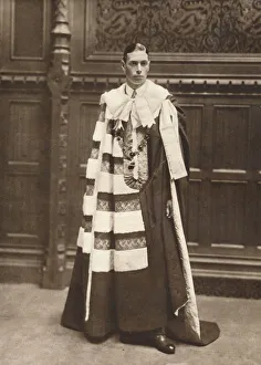 The Duke of York in robes of the House of Lords, 1920. Artist: Vandyk