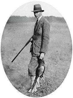 The Duke of York at a shooting party in 1922, (1937)