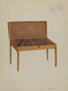 Musical Gallery: Dulcimer, c. 1937. Creator: Edward L Loper